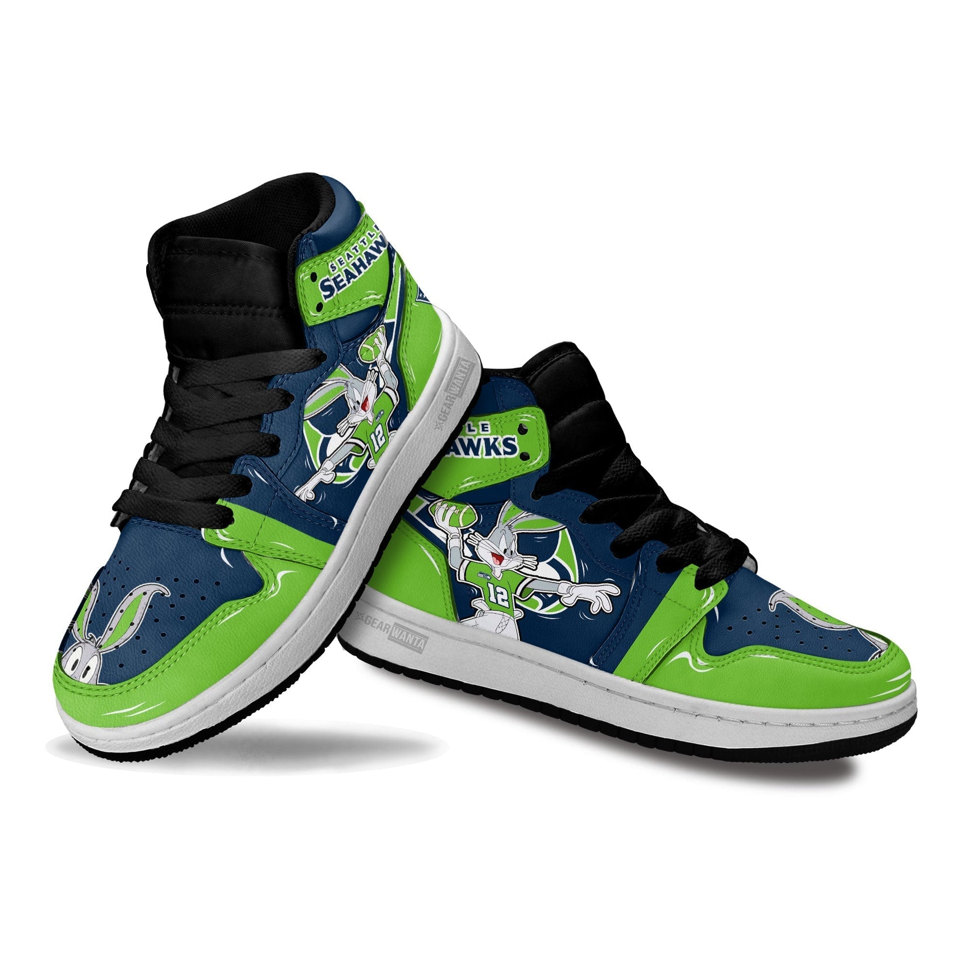 Seattle Seahawks Kid Sneakers Custom-Gear Wanta