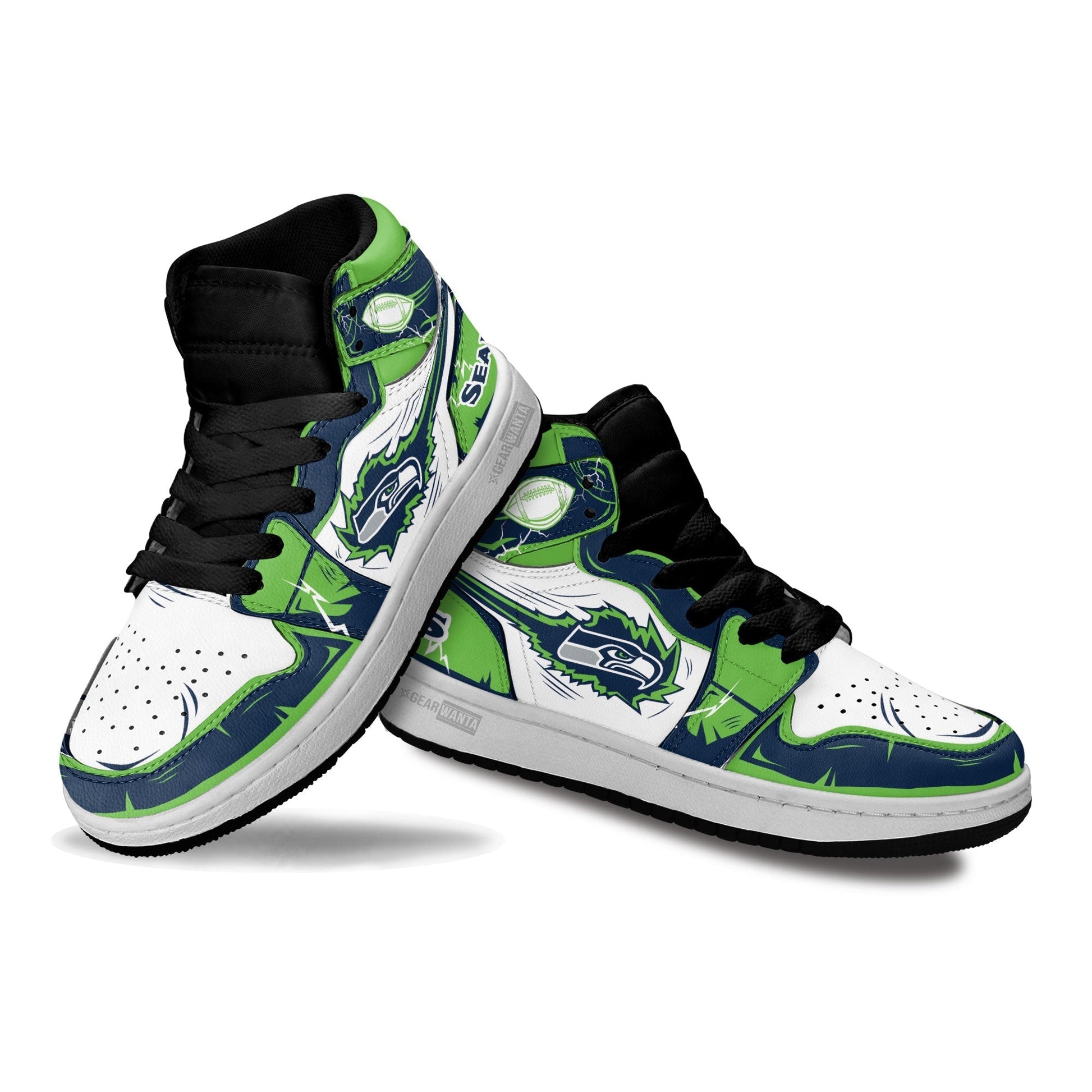 Seattle Seahawks Kid Sneakers Custom-Gear Wanta