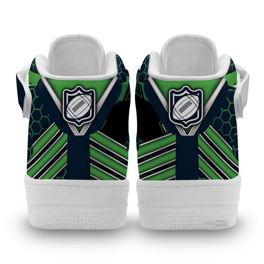 Seattle Seahawks Sneakers Custom Air Mid Shoes For Fans-Gear Wanta