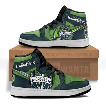 Seattle Sounders FC Kid Sneakers Custom-Gear Wanta