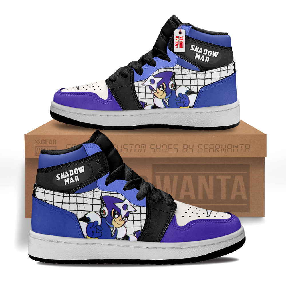 Shadow Man Mega Man Kid Sneakers Custom For Kids-Gear Wanta