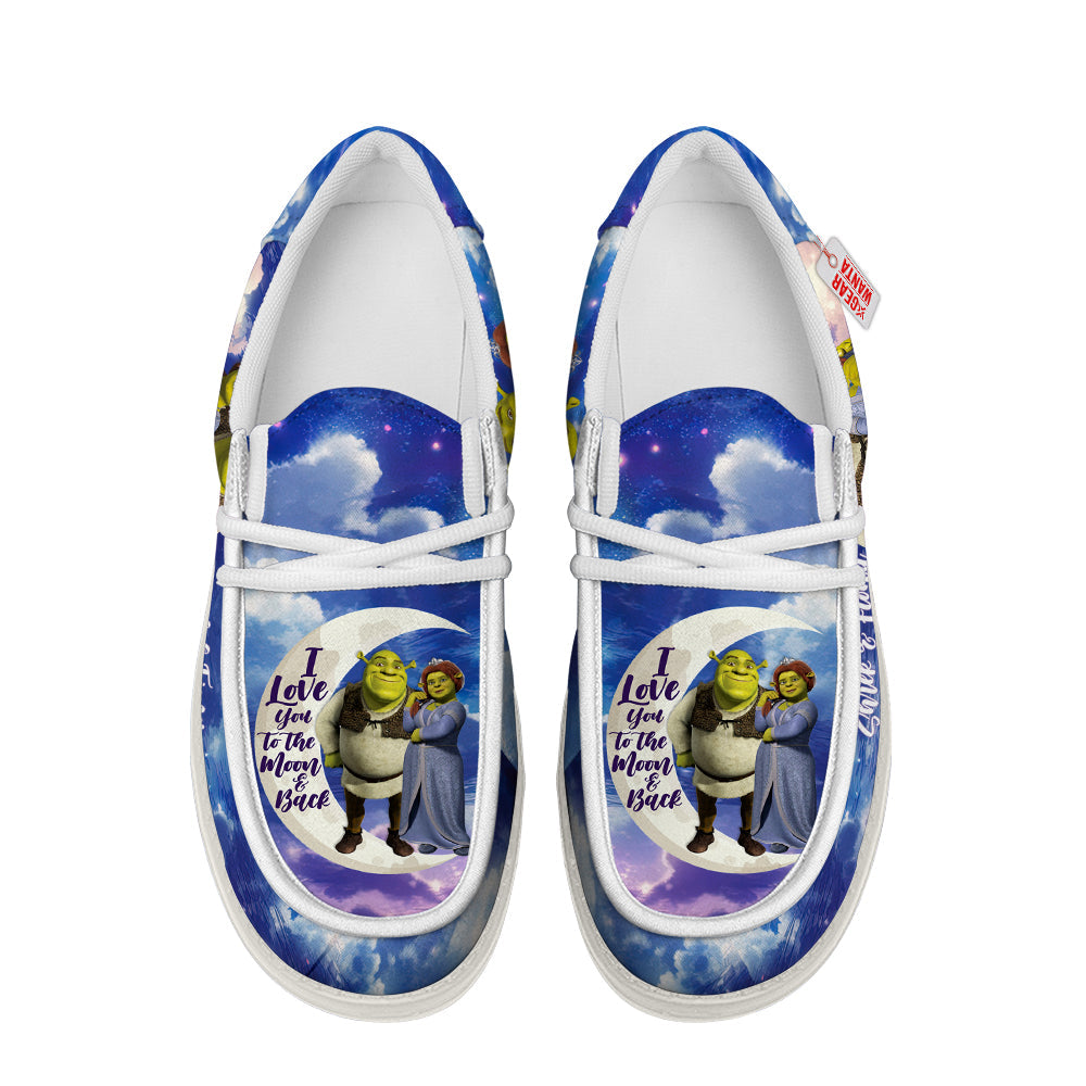 Shrek and Fiona Canvas Loafer Shoes Vanlentine's Gifts Idea-gearwanta.com