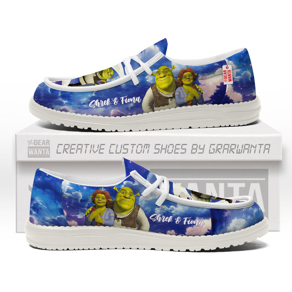 Shrek and Fiona Canvas Loafer Shoes Vanlentine's Gifts Idea-gearwanta.com