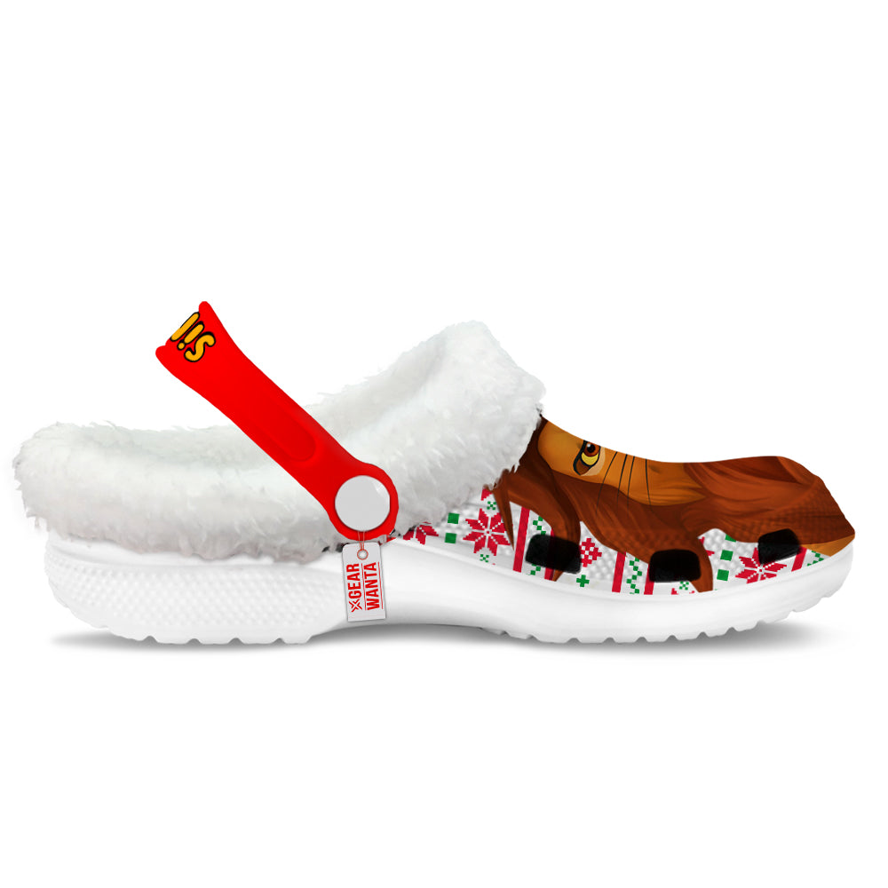 Simba Fleece Clogs Shoes Christmas Custom For FansGearwanta.com- 1- Gearwanta.com