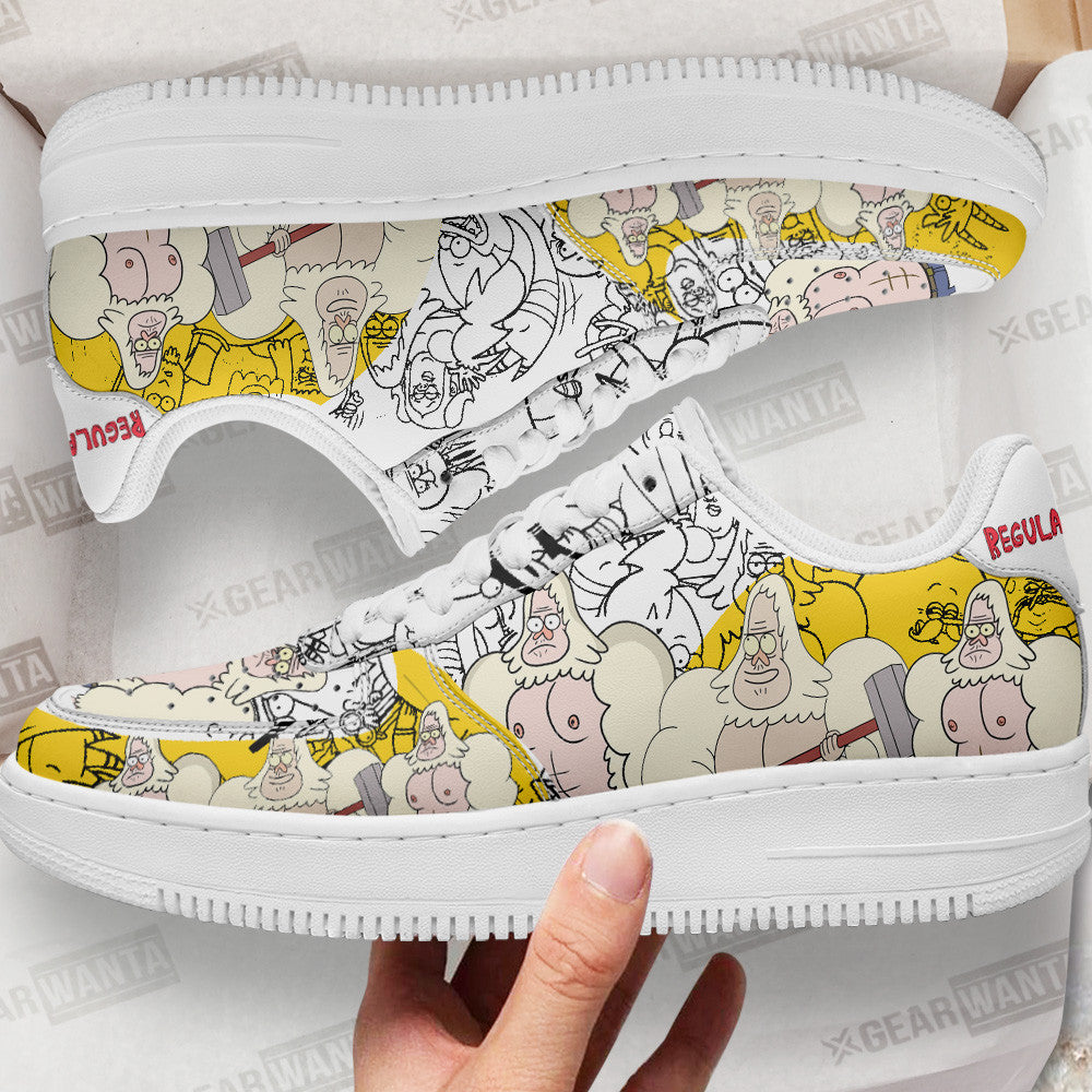 Skips Regular Show Air Sneakers Custom Cartoon Shoes-Gear Wanta