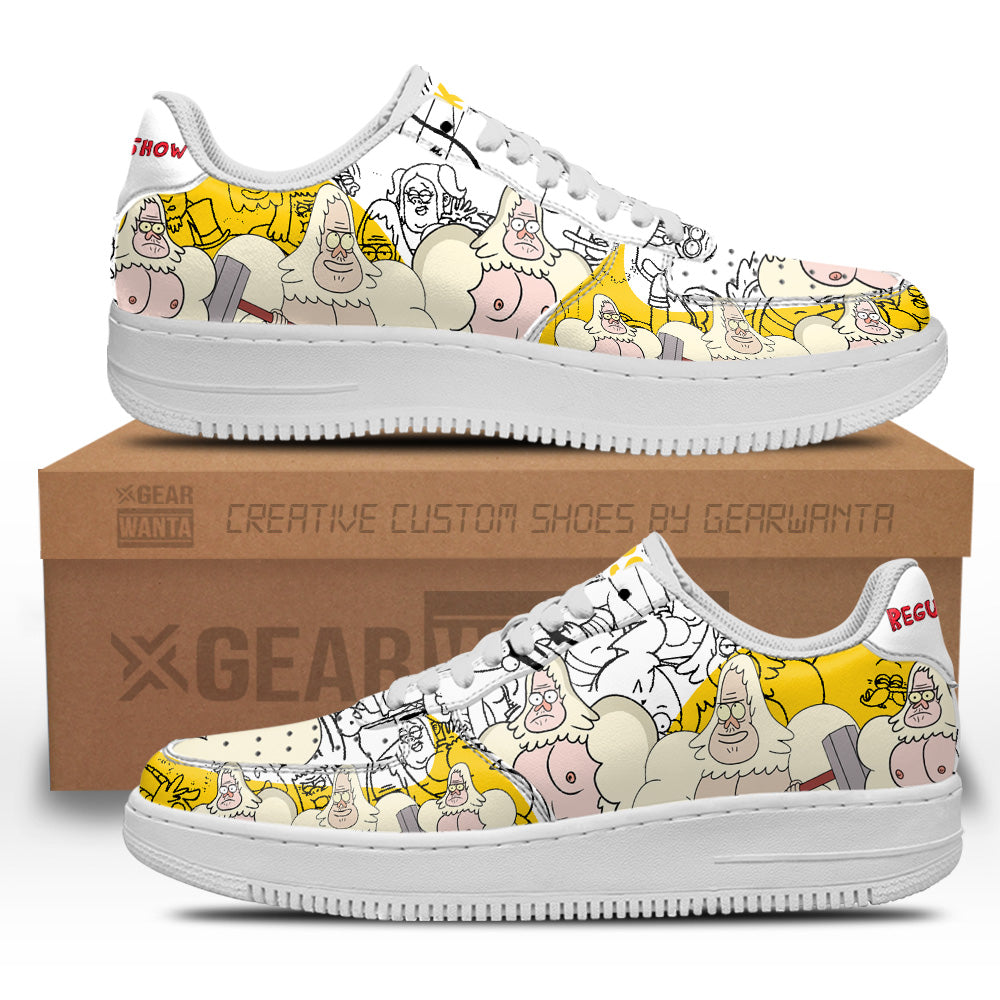 Skips Regular Show Air Sneakers Custom Cartoon Shoes-Gear Wanta