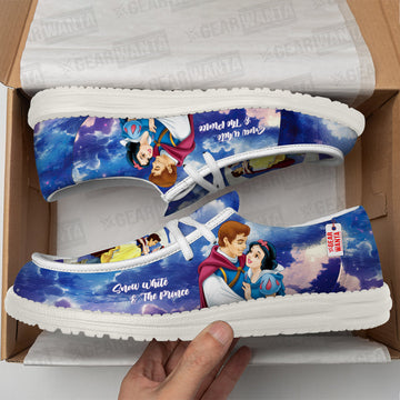 Snow White And The Prince Canvas Loafer Shoes Vanlentine's Gifts Idea-gearwanta.com