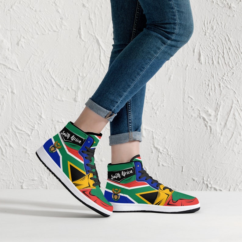 South African Flag JD1 High Top Shoes 