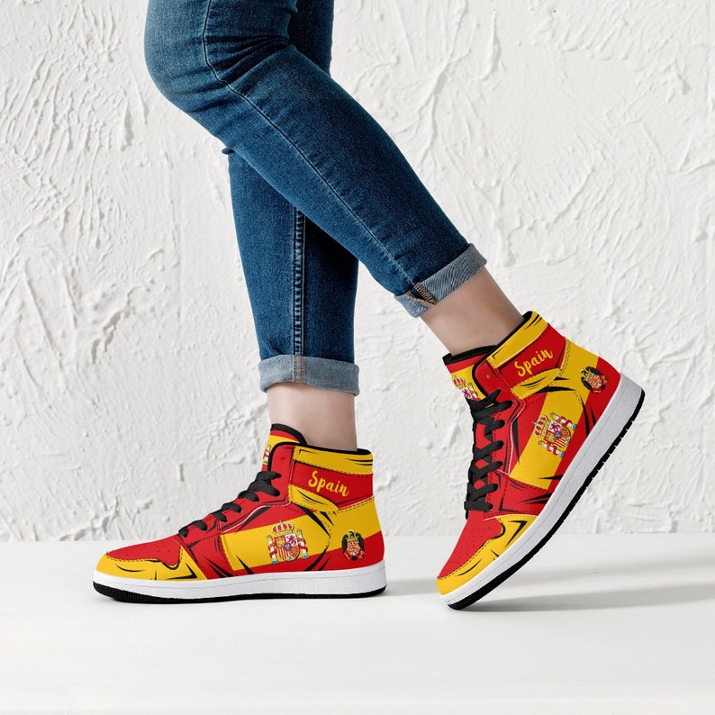 Spain Flag JD1 High Top Shoes 