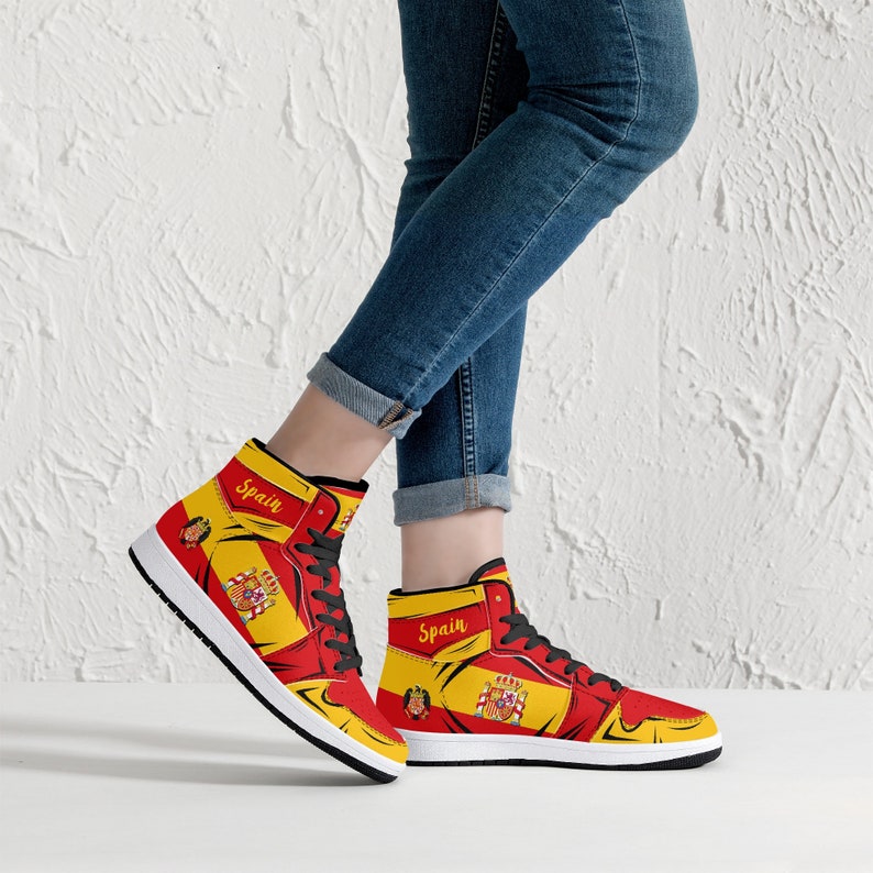 Spain Flag JD1 High Top Shoes 