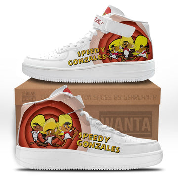 Speedy Gonzales Air Mid Shoes Custom Looney Tunes Sneakers-Gear Wanta