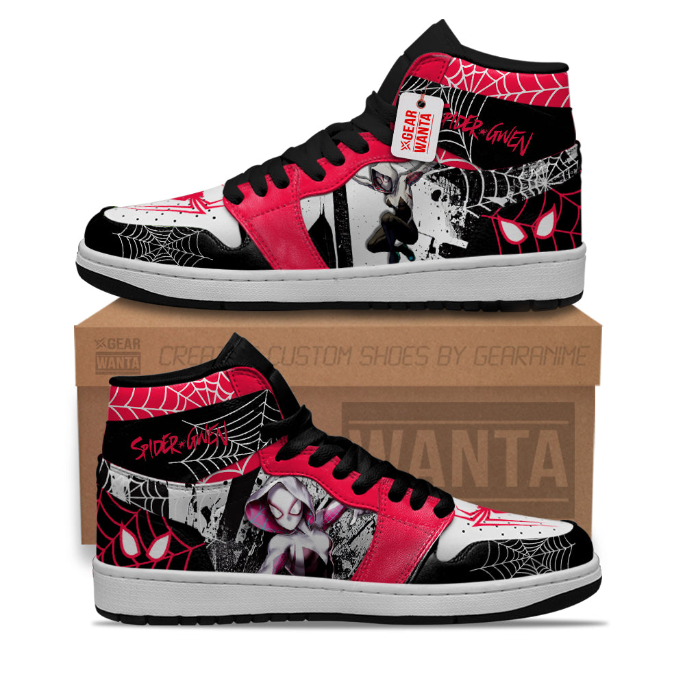 Spider Gwen Spider-Verse J1 Shoes Custom Sneakers For Fans PT21-Gear Wanta