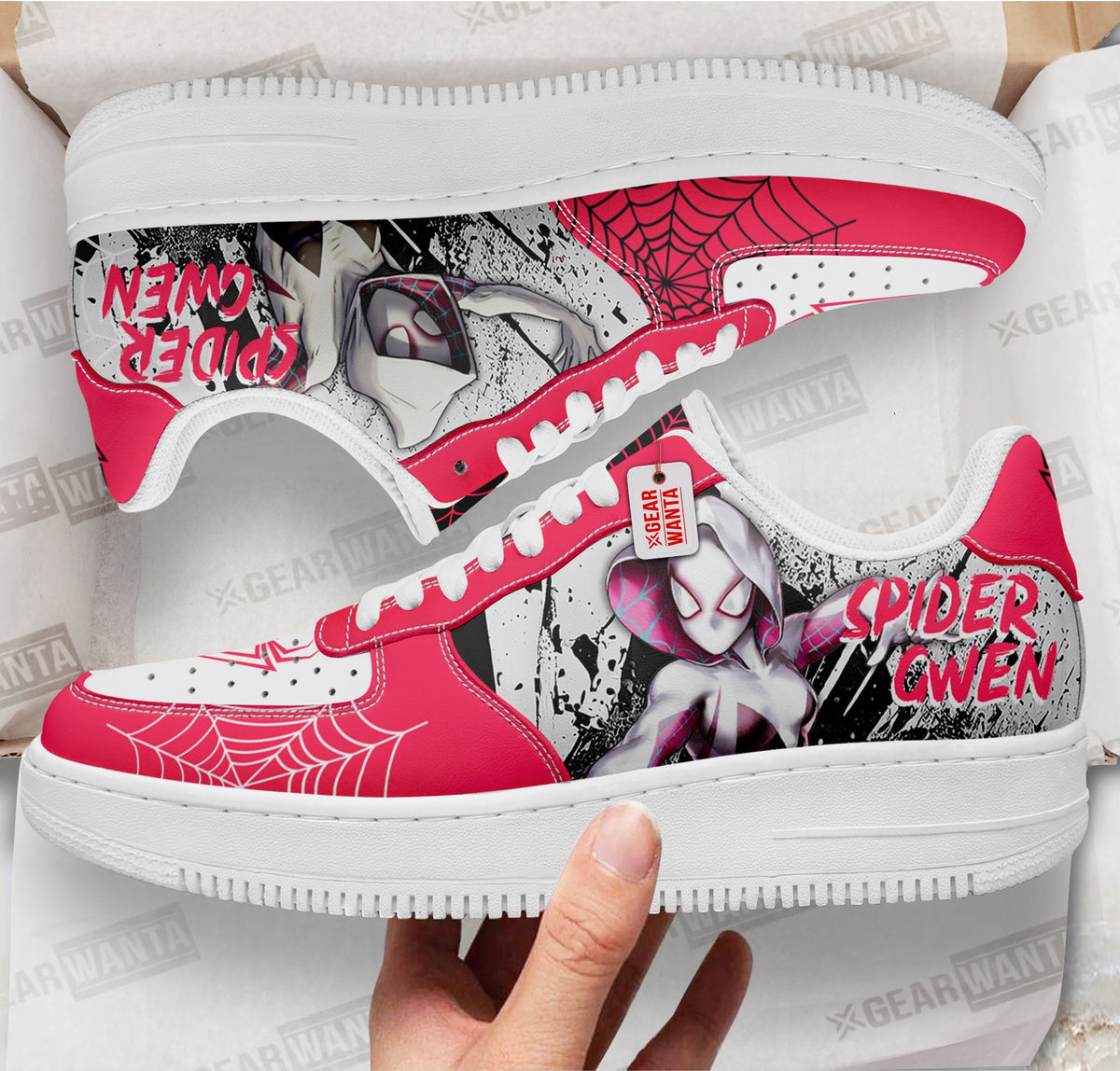 Spider Gwen Spider-Verse Custom Air Sneakers PT18-Gear Wanta