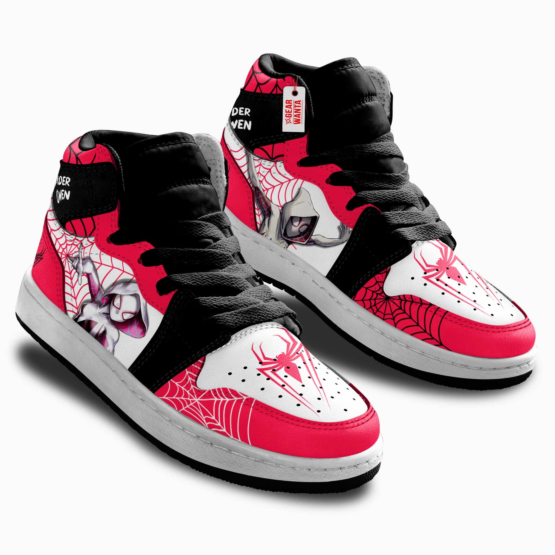 Spider Gwen Spider-Verse Kid Sneakers Custom For Kids-Gear Wanta