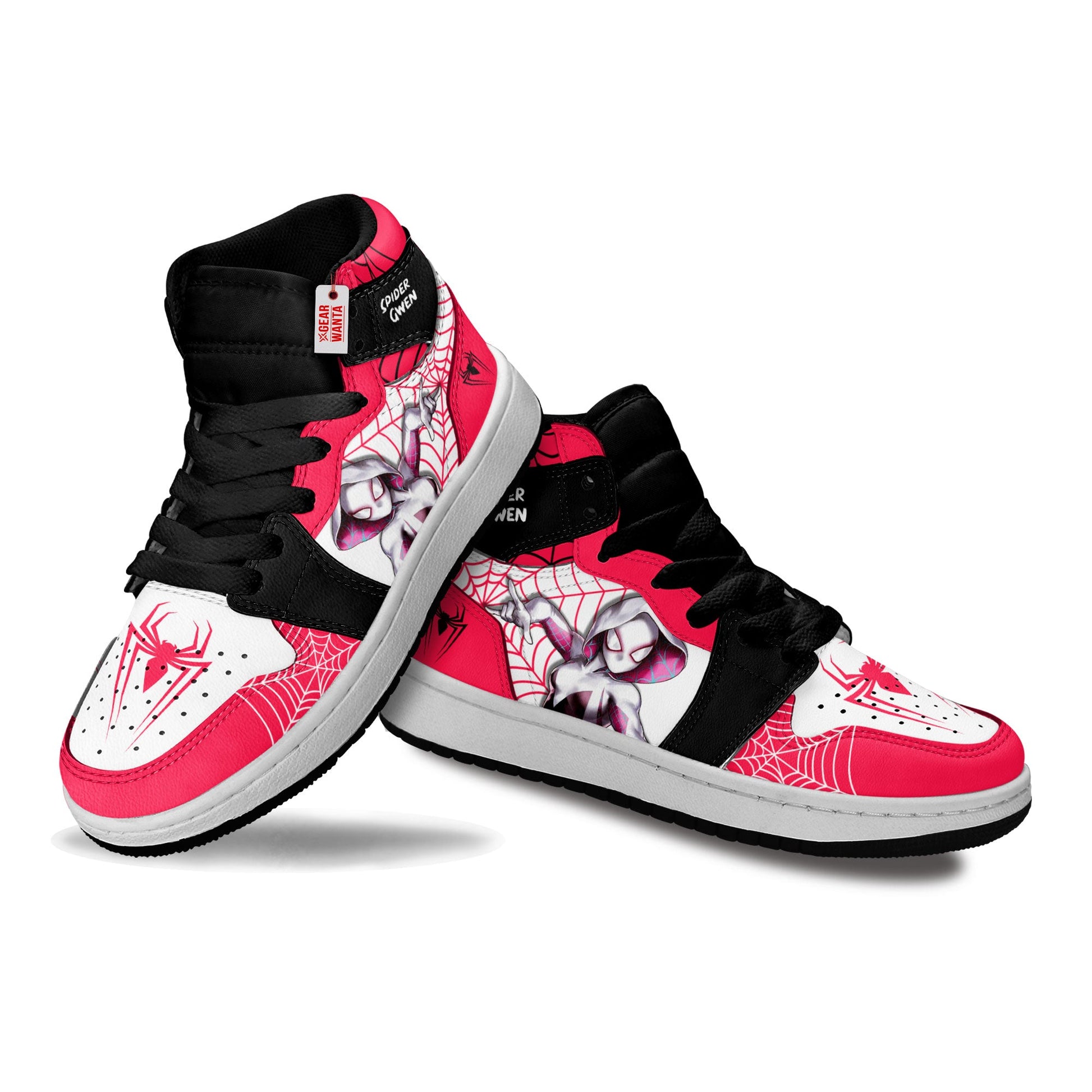 Spider Gwen Spider-Verse Kid Sneakers Custom For Kids-Gear Wanta