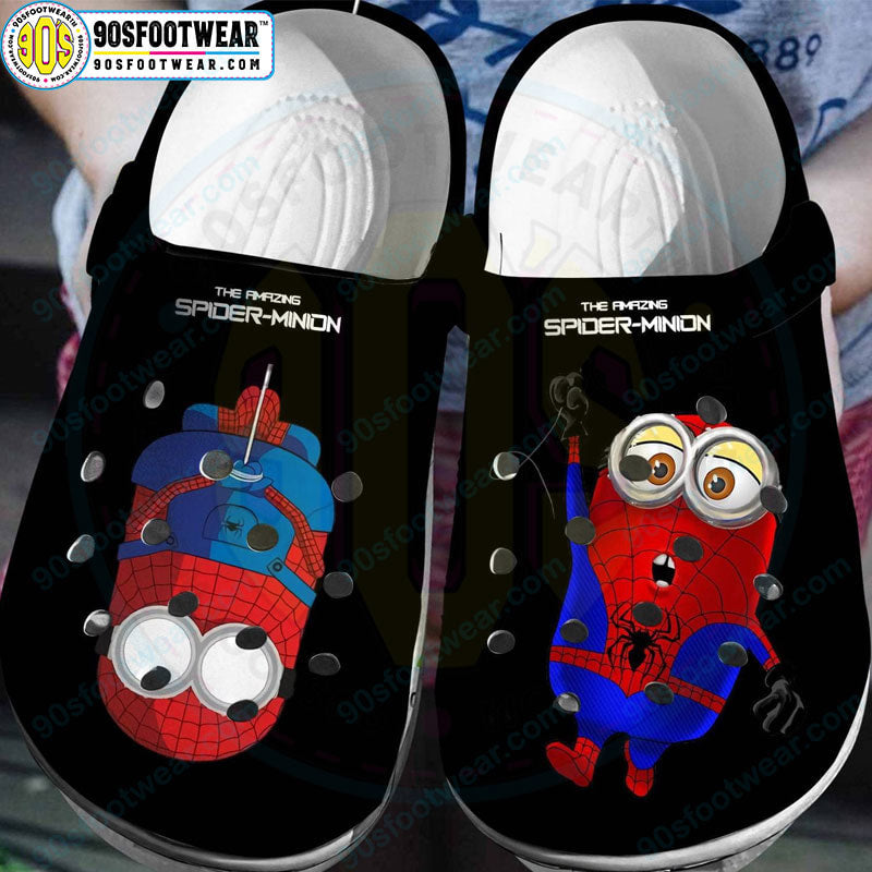 Spiderman with Spider-Man vs Minions Pattern Superhero Clog for Fan-gearwanta.com