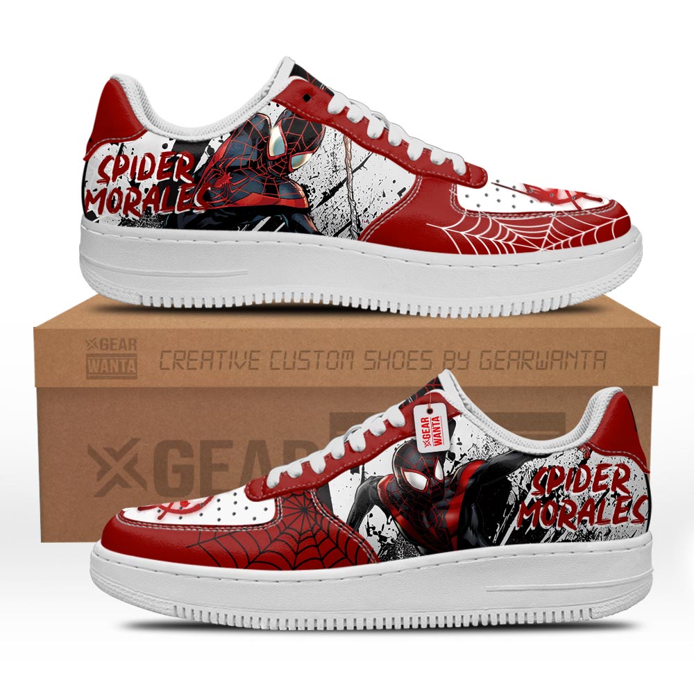 Spider Morales Spider-Verse Custom Air Sneakers PT18-Gear Wanta