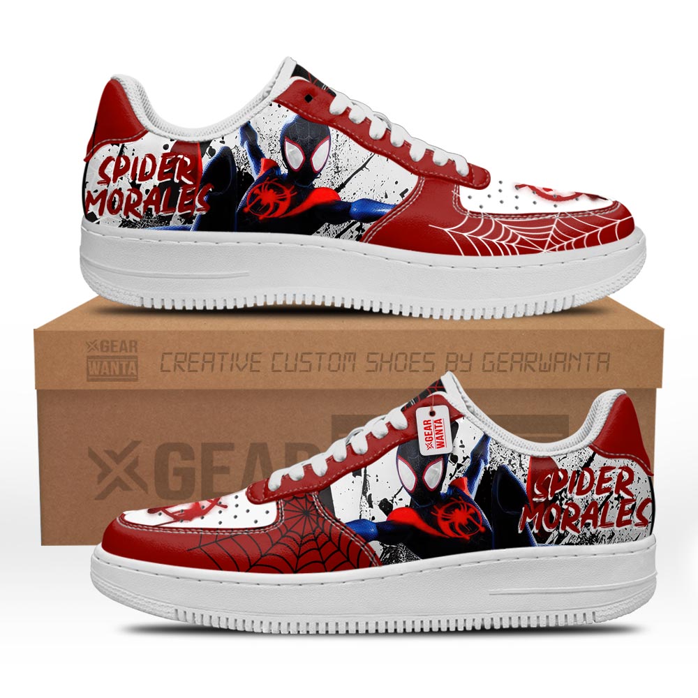 Spider Morales Spider-Verse Custom Air Sneakers PT18-Gear Wanta