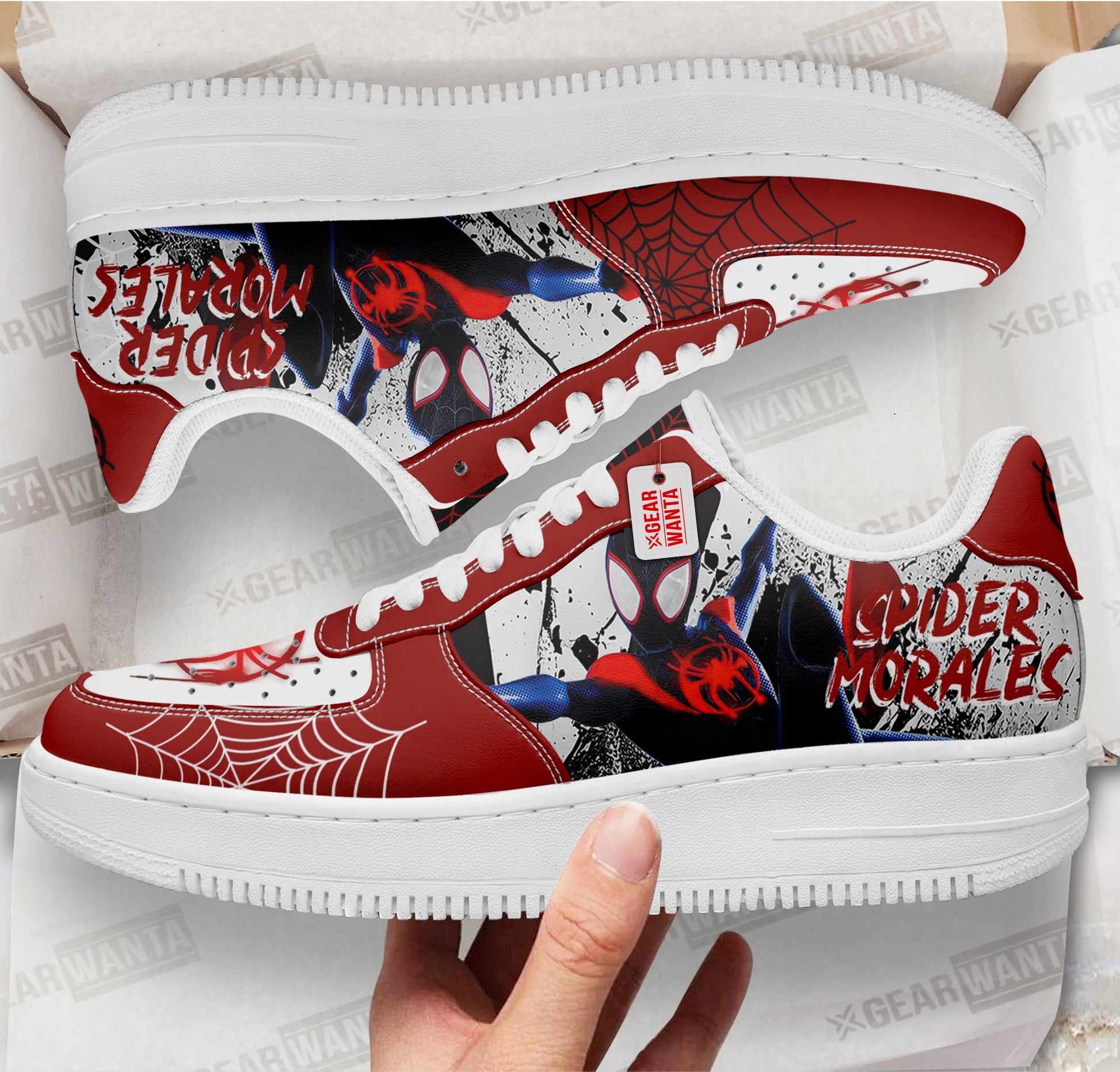 Spider Morales Spider-Verse Custom Air Sneakers PT18-Gear Wanta