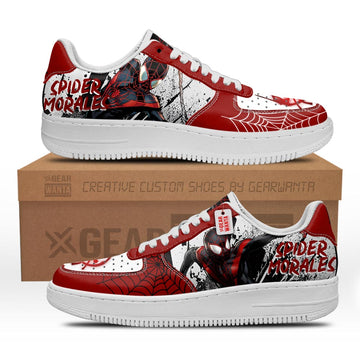 Spider Morales Spider-Verse Custom Air Sneakers PT18-Gear Wanta