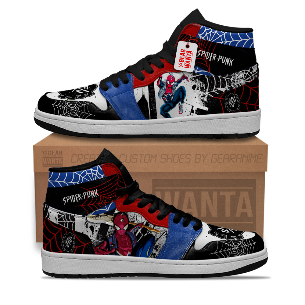 Spider-Punk Spider-Verse J1 Shoes Custom Sneakers For Fans PT21-Gear Wanta