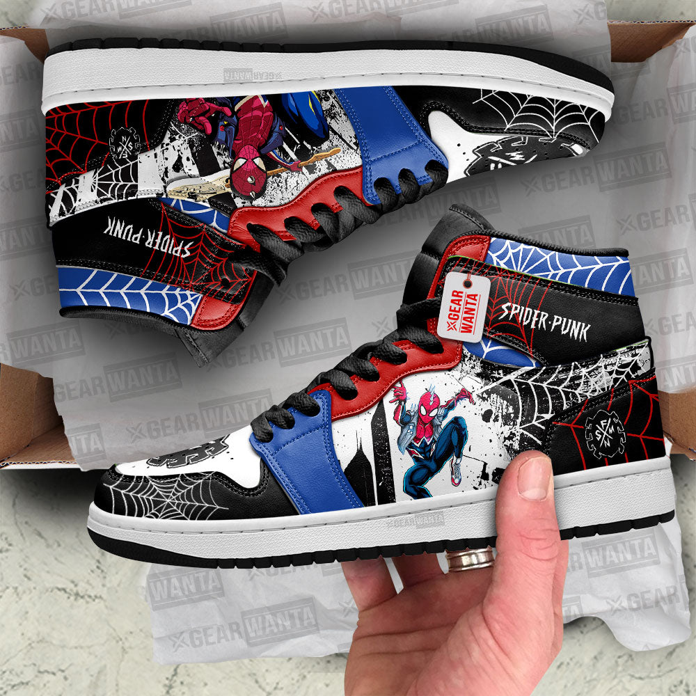 Spider-Punk Spider-Verse J1 Shoes Custom Sneakers For Fans PT21-Gear Wanta