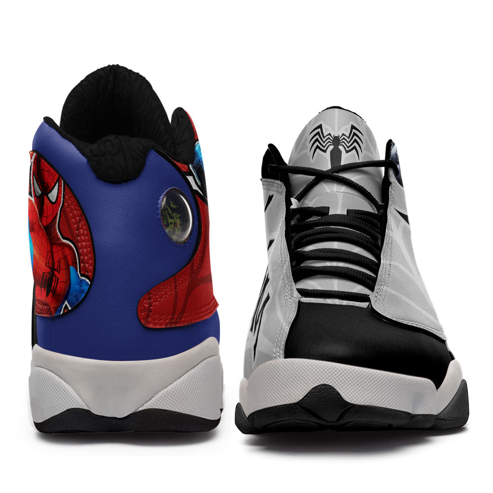 Spiderman vs Venom J13 Sneakers Super Heroes Custom Shoes-Gear Wanta
