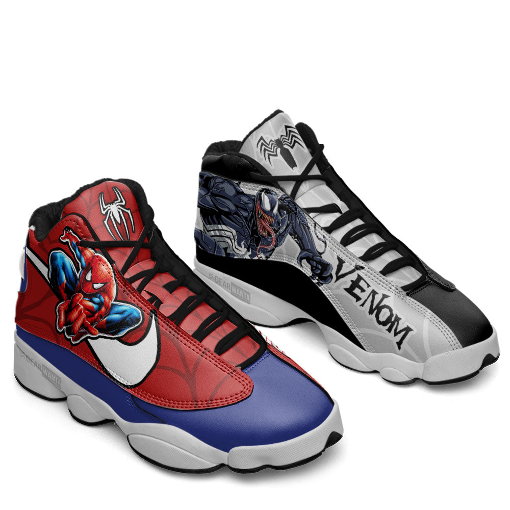 Spiderman vs Venom J13 Sneakers Super Heroes Custom Shoes-Gear Wanta