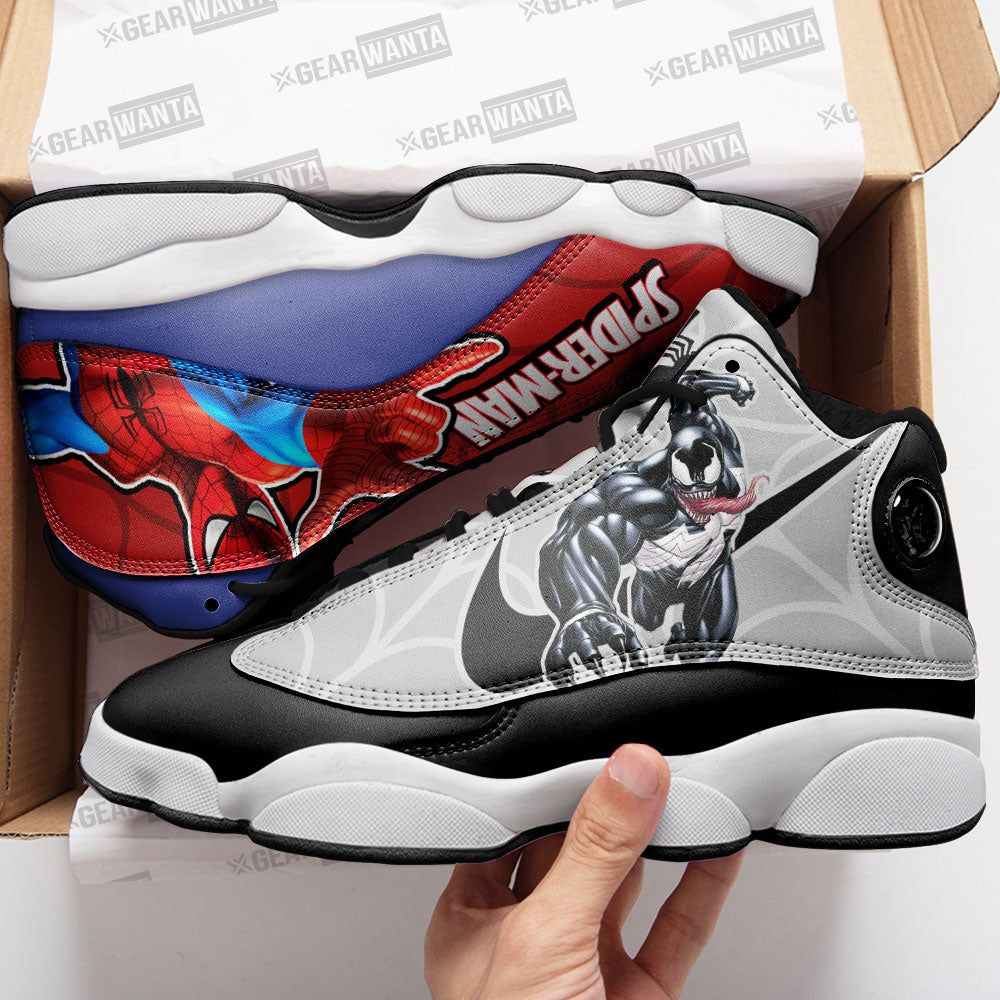 Spiderman vs Venom J13 Sneakers Super Heroes Custom Shoes-Gear Wanta