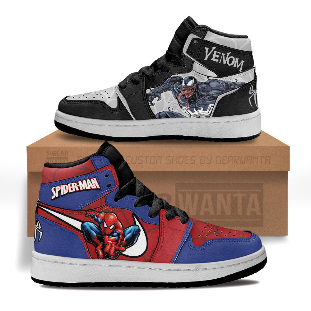 Spiderman vs Venom Kid Sneakers Custom-Gear Wanta