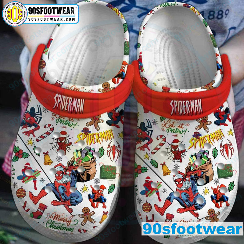 Spiderman with Christmas-Themed Spider-Man Superhero Clog for Fan-gearwanta.com