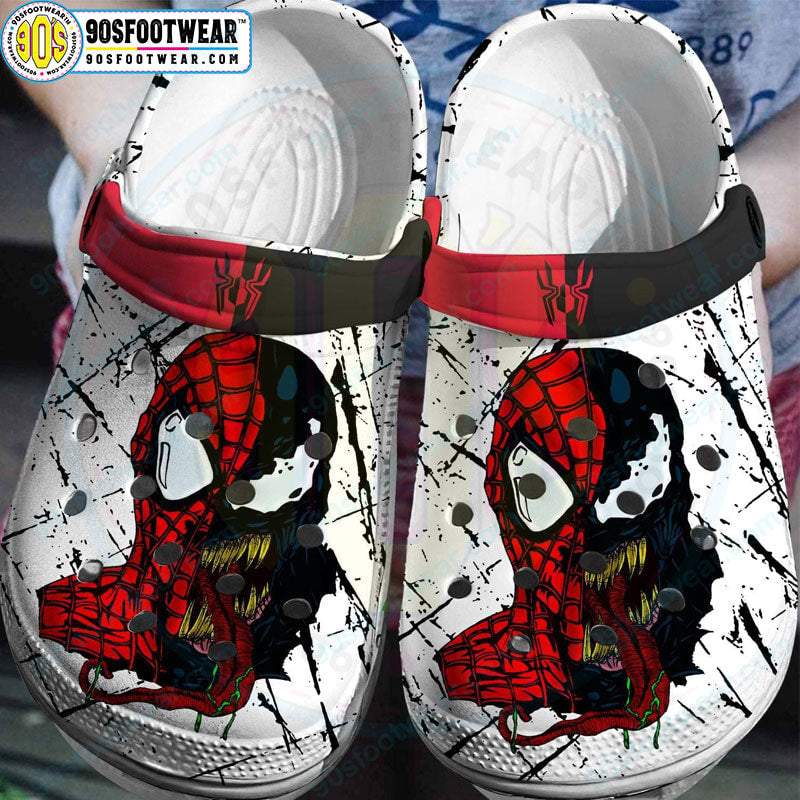 Spiderman with Spider-Man vs Venom Pattern Superhero Clog for Fan-gearwanta.com