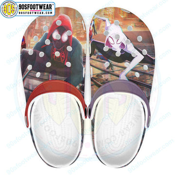 Spiderman with Spider Verse Morales Pattern Superhero Clog for Fan-gearwanta.com