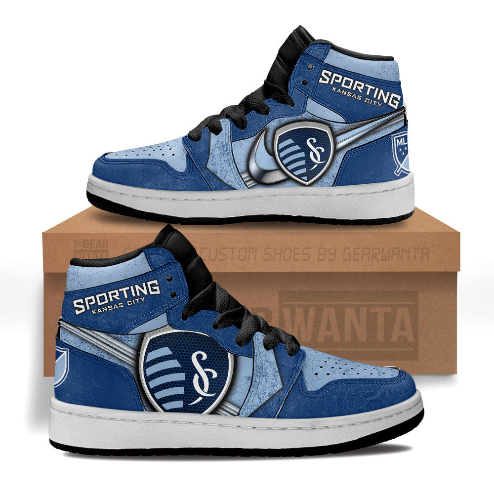 Sporting Kansas City Kid J1 Sneakers Custom Shoes For Kids-Gear Wanta