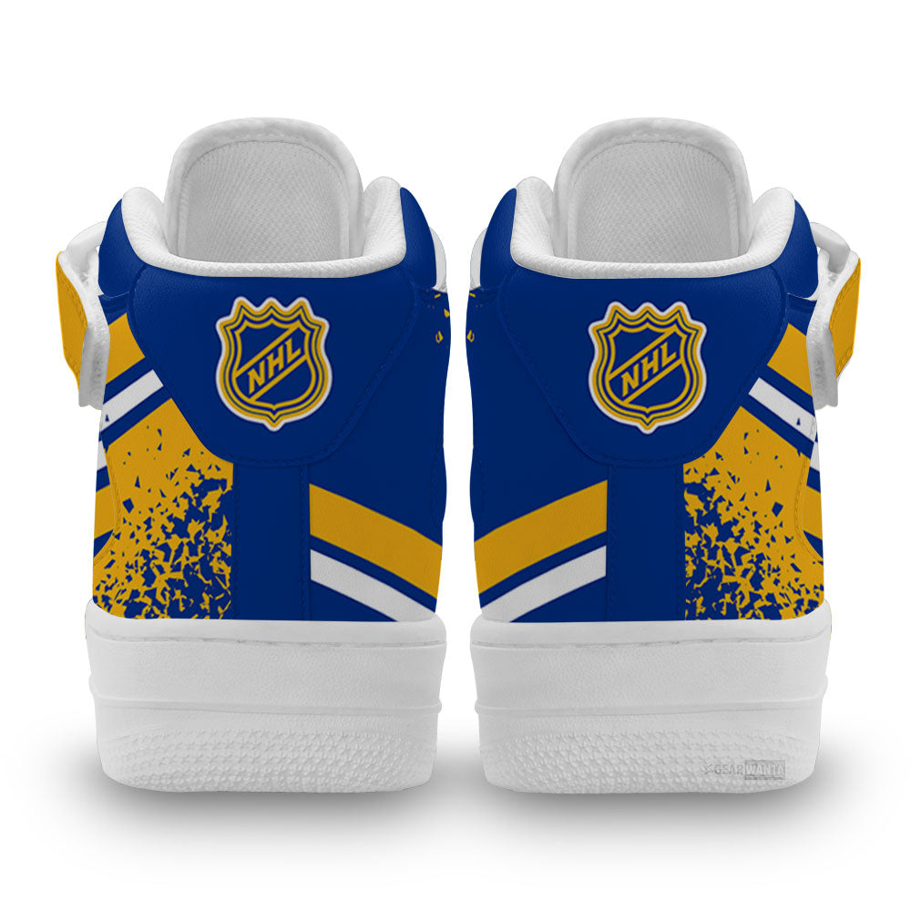 St. Blues Air Mid Shoes Custom Hockey Sneakers Fans-Gear Wanta