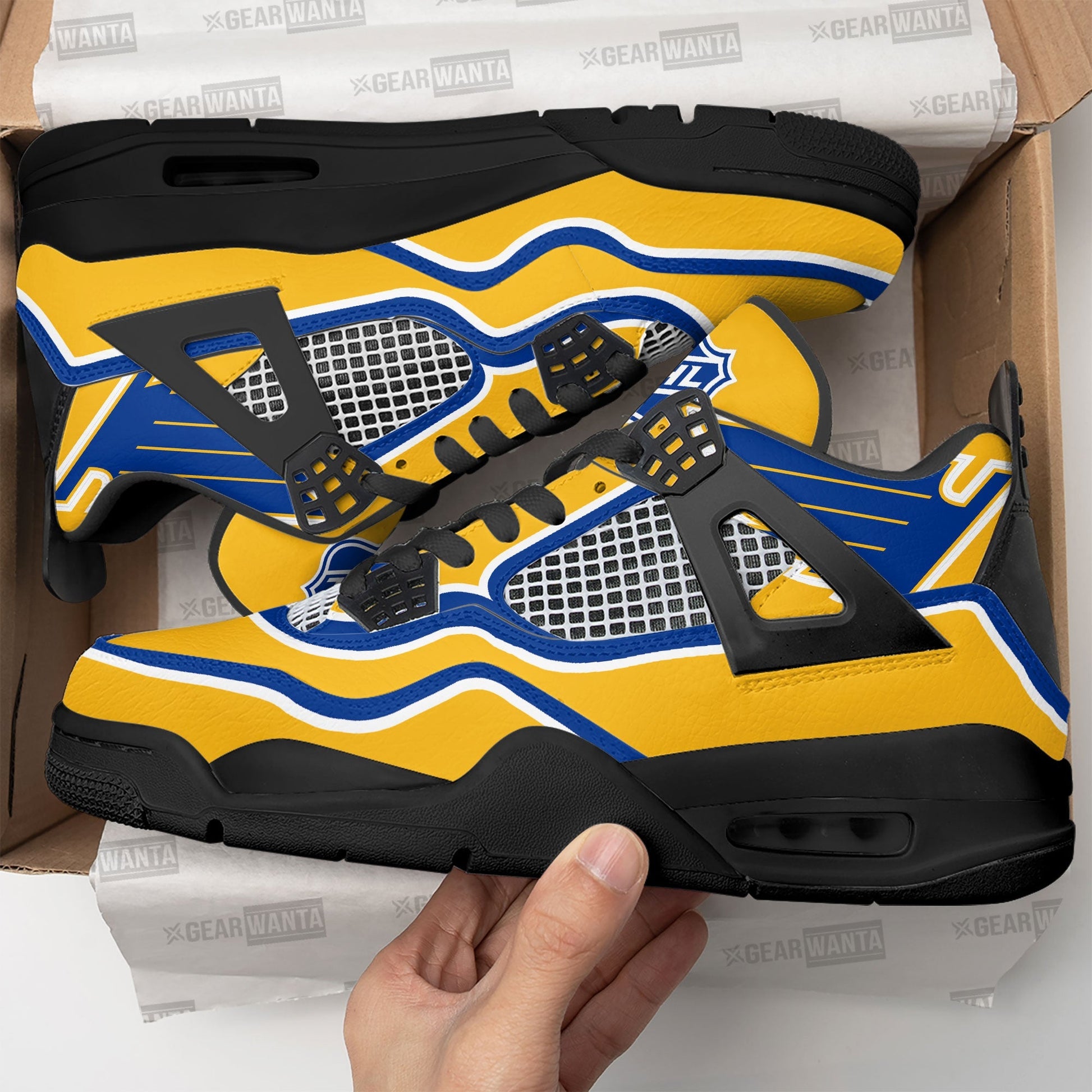 St. Louis Blues Aj4 Sneakers Custom Shoes-Gear Wanta
