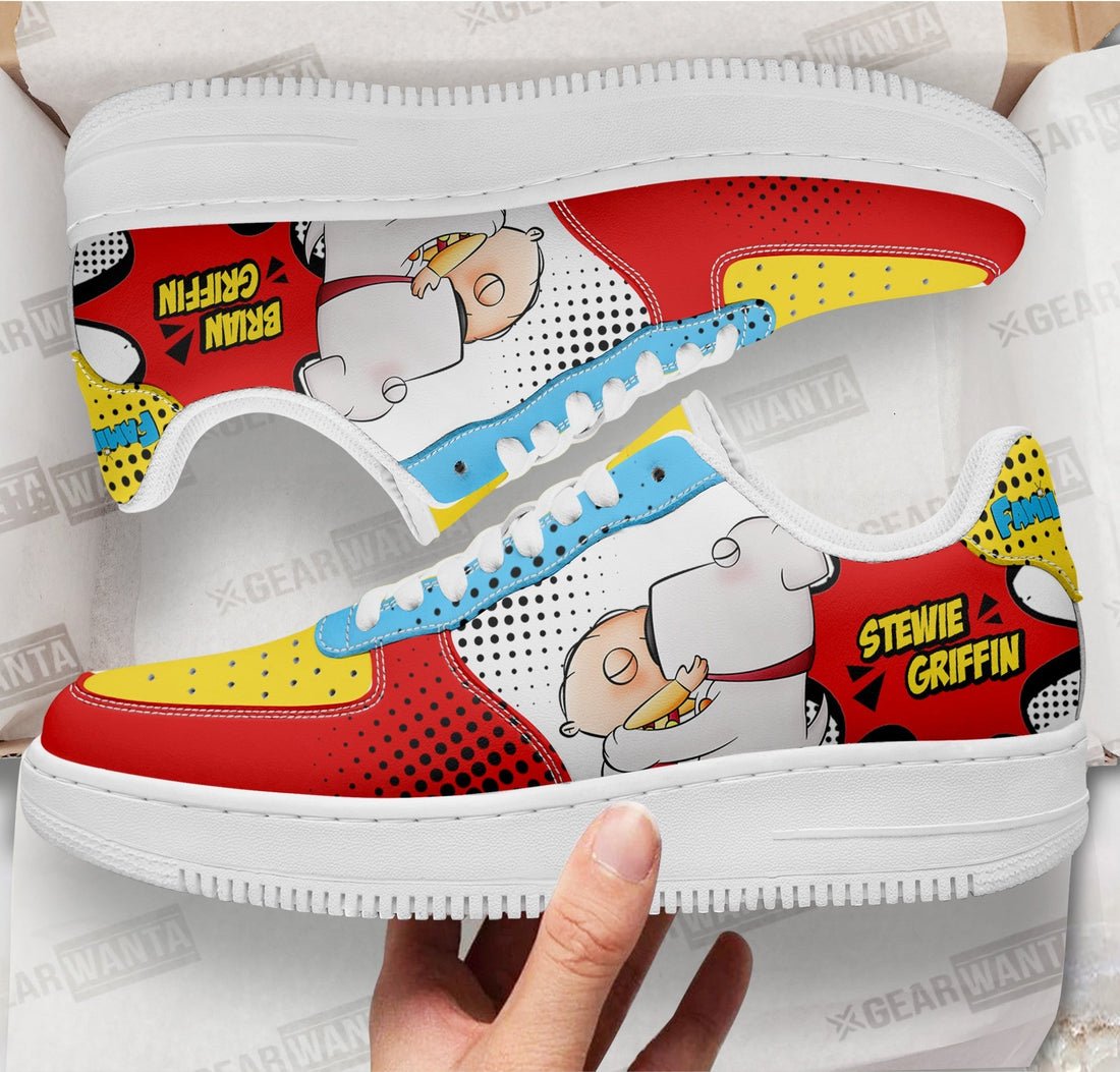 Stewie and Brian Griffin Family Guy Air Sneakers Custom Cartoon Shoes-Gear Wanta