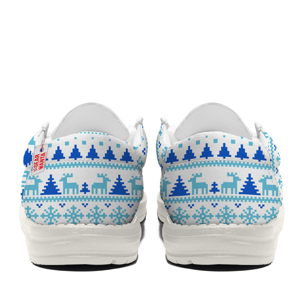 Stitch Christmas Ugly Canvas Loafer Shoes-gearwanta.com