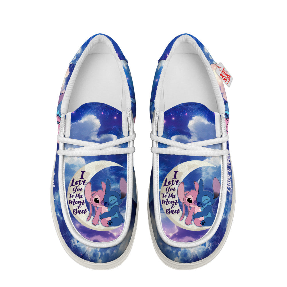 Stitch and Angel Canvas Loafer Shoes Vanlentine's Gifts Idea-gearwanta.com