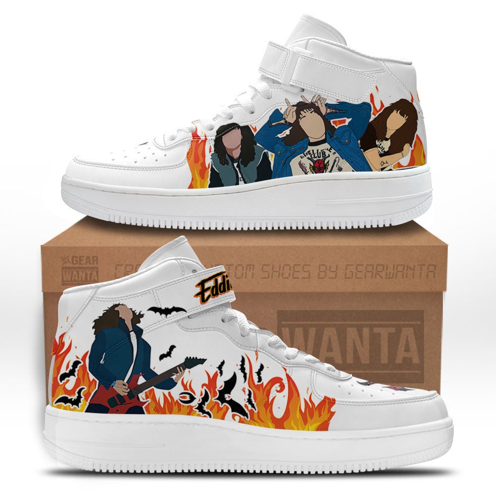 Stranger Things Eddie Munson Custom Air Mid Shoes-Gear Wanta