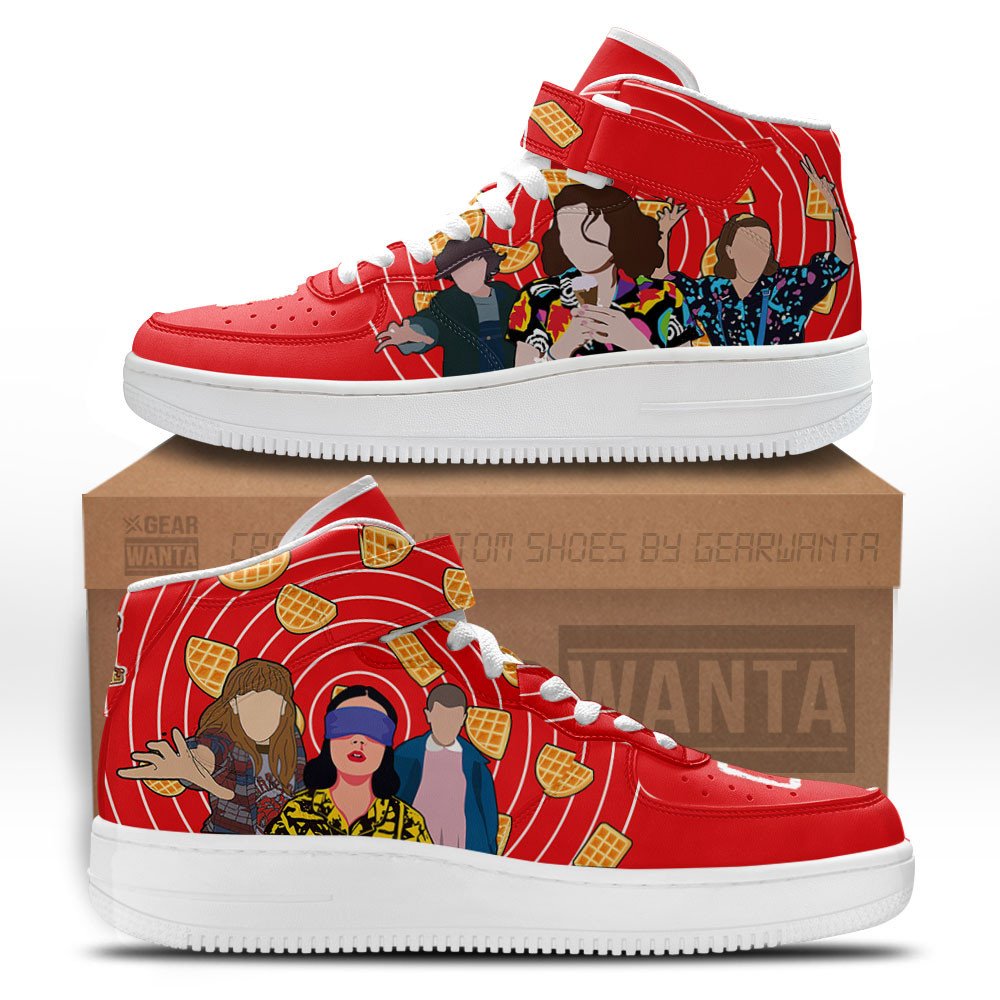 Stranger Things Eleven Sneakers Custom Jane "El" Hopper Air Mid Shoes-Gear Wanta