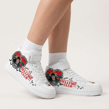 Stranger Things Hellfire Club Eddie Munson Custom Force Mid Shoes