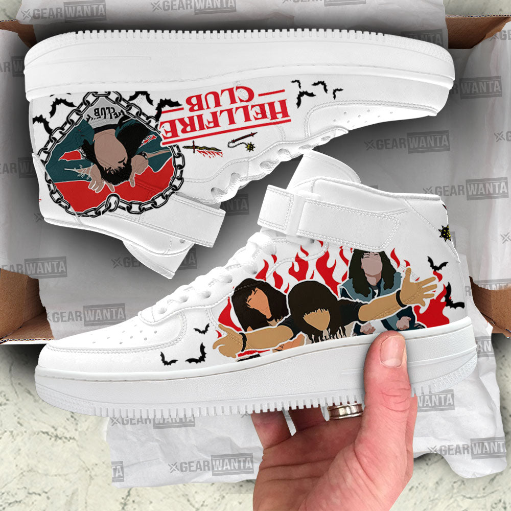 Stranger Things Hellfire Club Eddie Munson Custom Air Mid Shoes-Gear Wanta