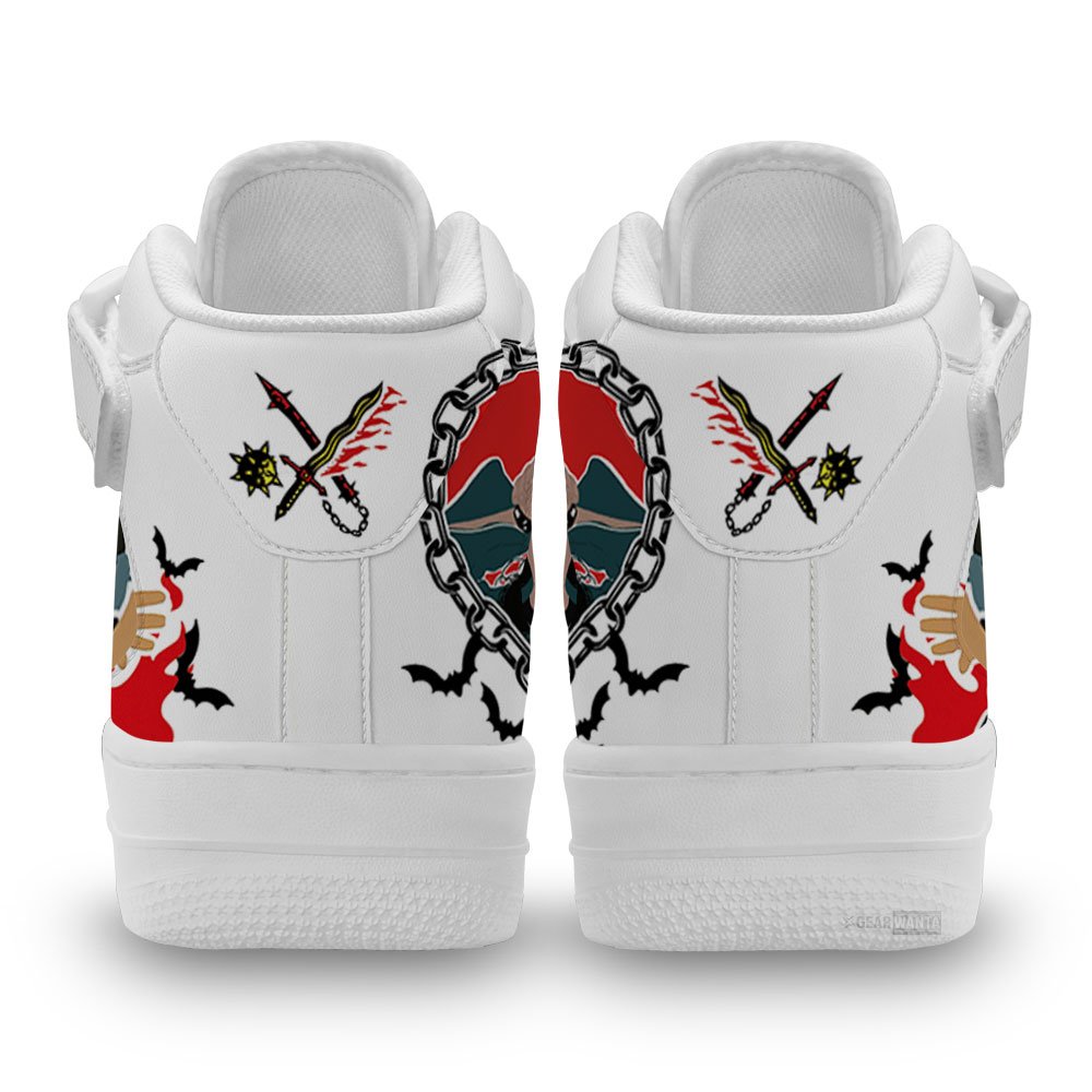 Stranger Things Hellfire Club Eddie Munson Custom Air Mid Shoes-Gear Wanta