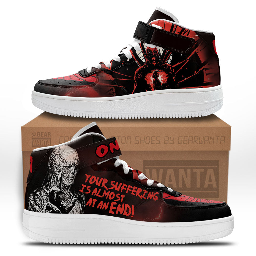 Stranger Things Vecna One Sneakers Custom Air Mid Shoes-Gear Wanta