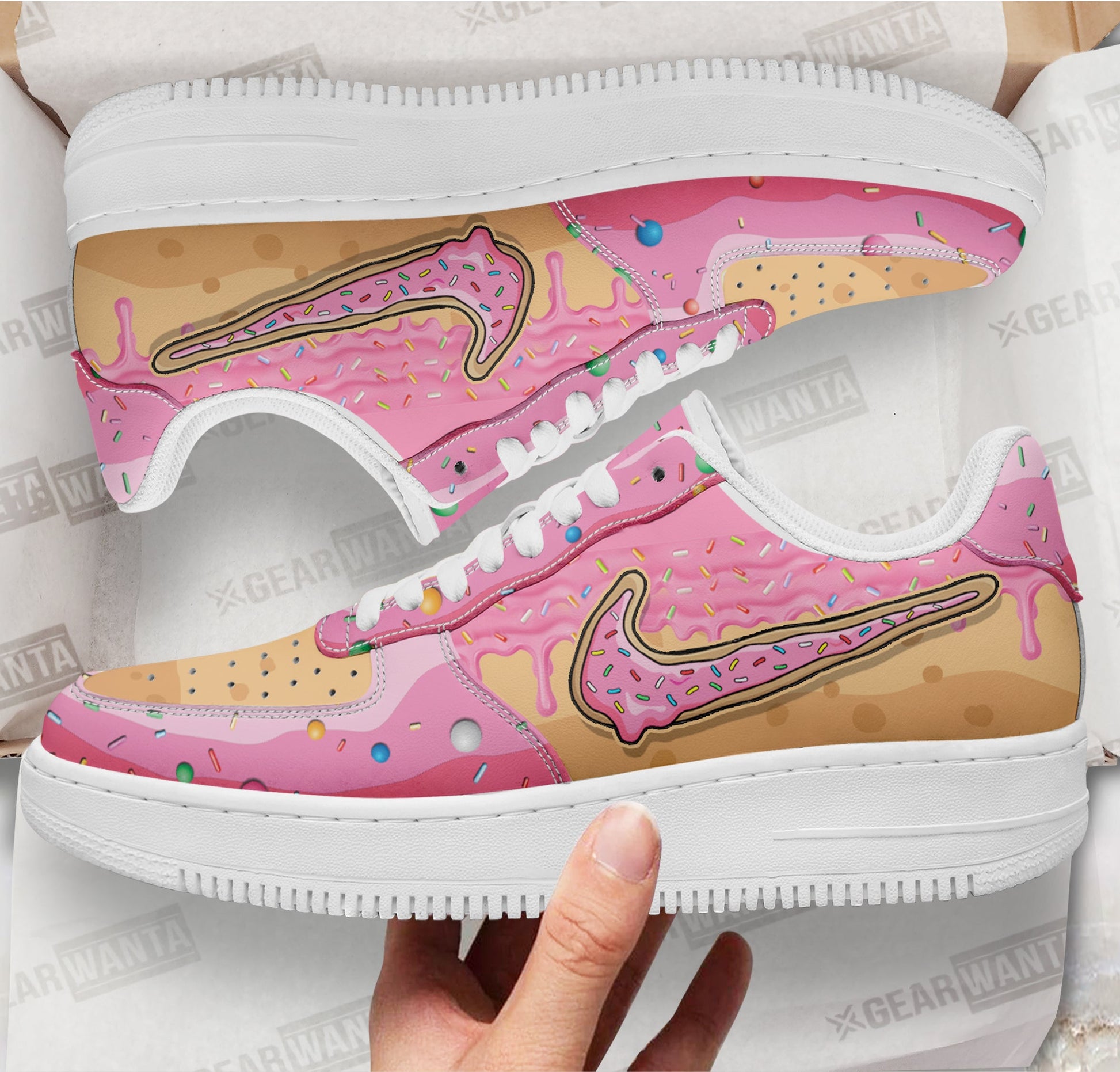 Strawberry Frosted Donut Custom Sneakers TT15-Gear Wanta