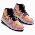 Strawberry Frosted Donut Kid Sneakers Custom For Kids-Gear Wanta