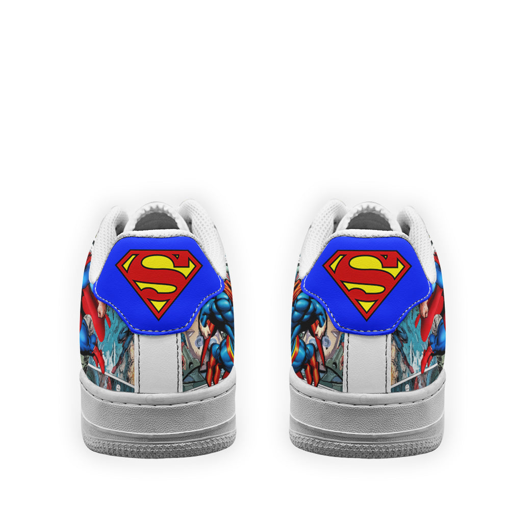 Super Man Air Sneakers Custom Superhero Comic Shoes-Gear Wanta