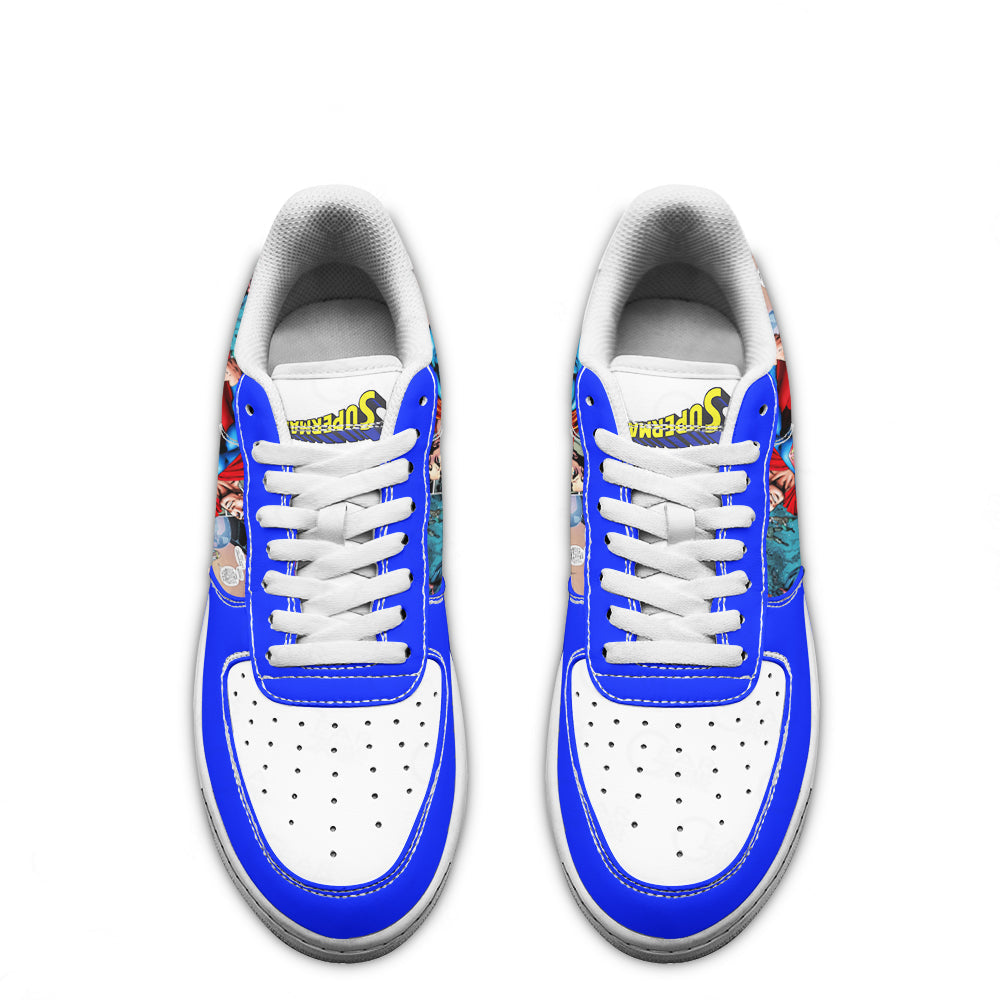 Super Man Air Sneakers Custom Superhero Comic Shoes-Gear Wanta