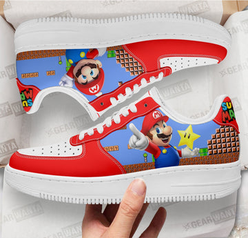 Super Mario Air Sneakers Custom For Gamer Shoes-Gear Wanta